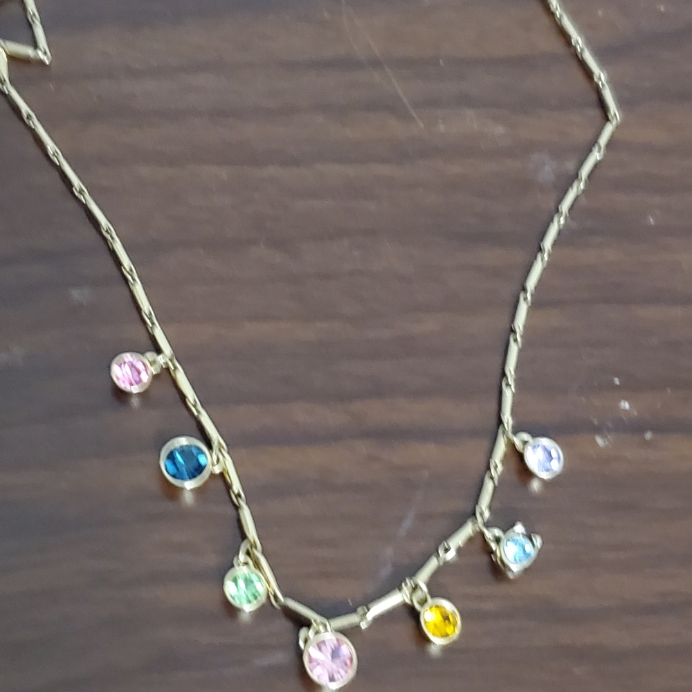 Coach Gold Necklace with Colorful Charms Like New - Picture 9 of 10